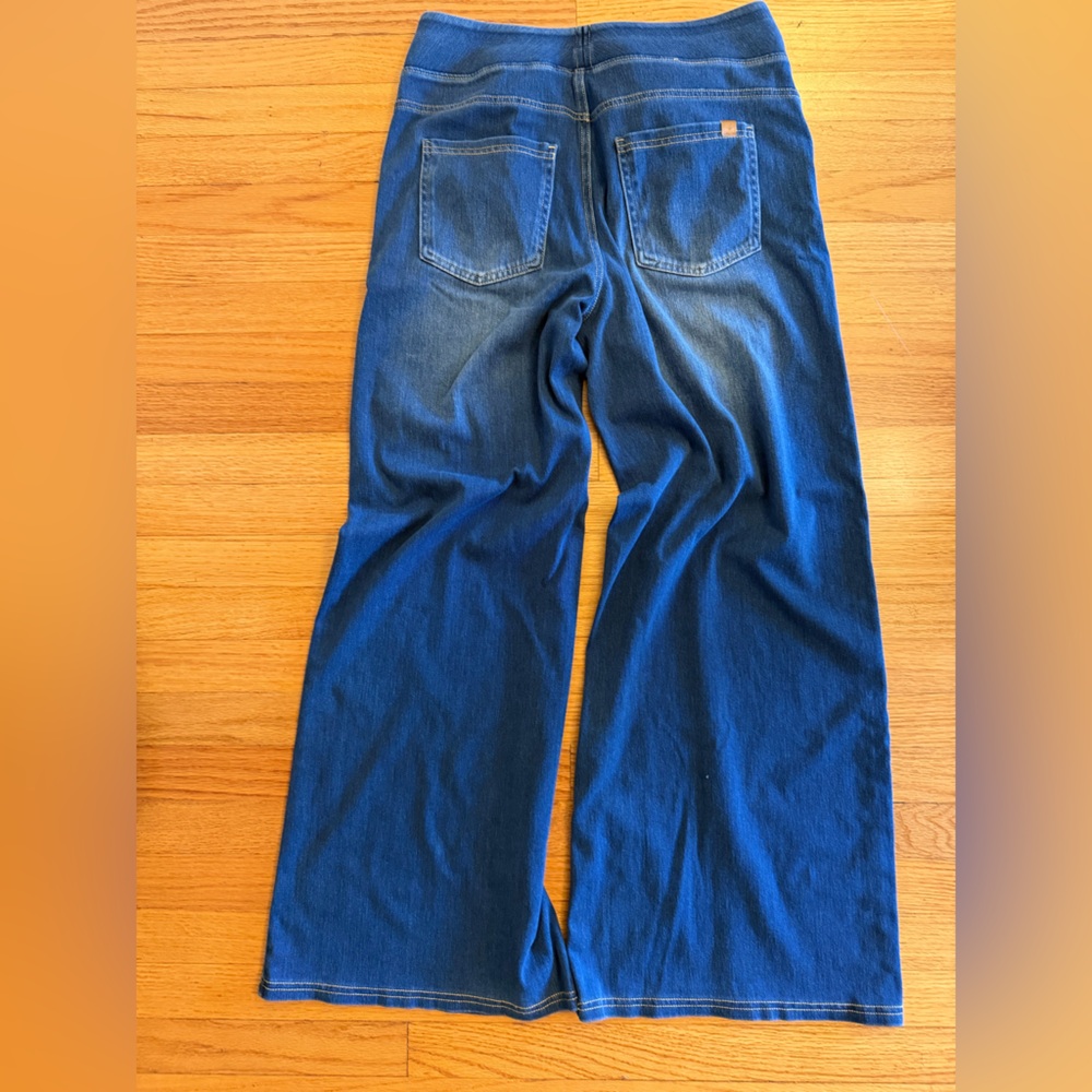 Halara Flex High Waisted Pockets Wide Leg Stretch Jeans - M Petite - Picture 2 of 9